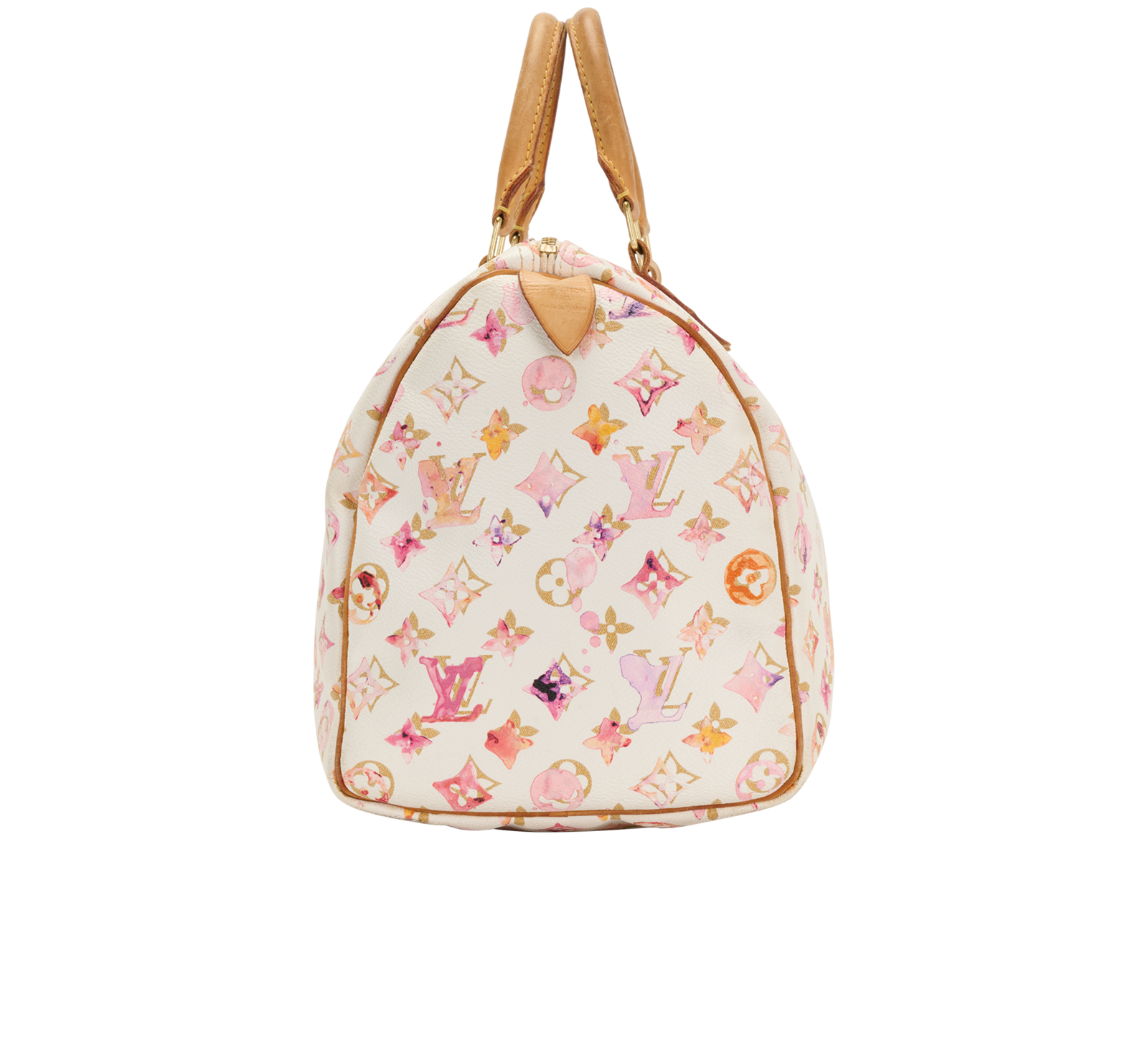 Aquarelle Speedy 35, &pound;1,100, Handbags, Pink/White, Canvas, Side view